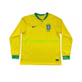 Brasile Maglia Prima World Cup 2022 Manica Lunga